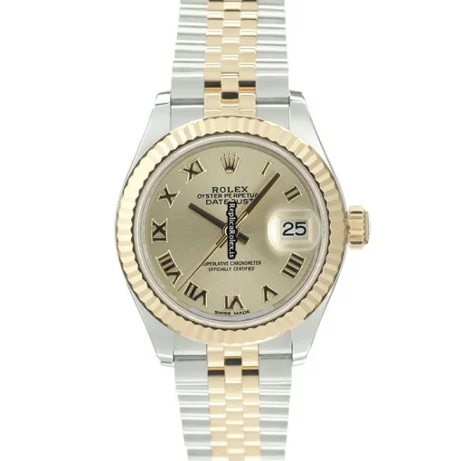 Trustworthy Replica Rolex Lady-datejust 28 Caliber 2236 Automatic Movement 28mm Gold/steel Case Watch