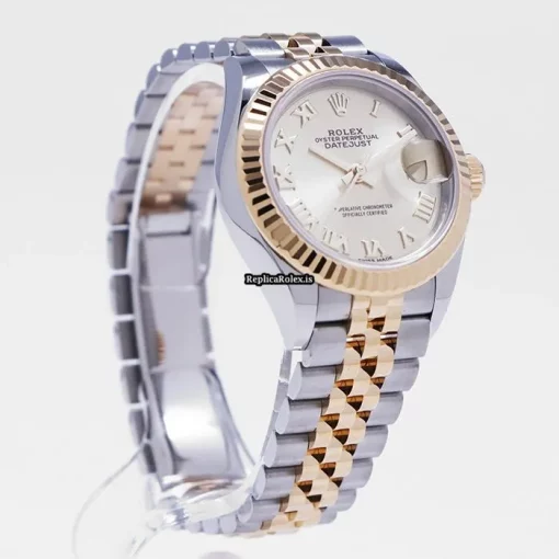 Trustworthy Replica Rolex Lady-datejust 28 Caliber 2236 Automatic Movement 28mm Gold/steel Case Watch - Image 2