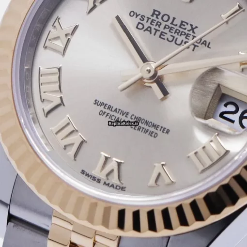 Trustworthy Replica Rolex Lady-datejust 28 Caliber 2236 Automatic Movement 28mm Gold/steel Case Watch - Image 7