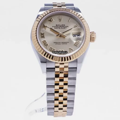 Trustworthy Replica Rolex Lady-datejust 28 Caliber 2236 Automatic Movement 28mm Gold/steel Case Watch - Image 8