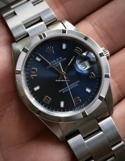 Pleasing Replica Rolex Oyster Perpetual Date 15210 Caliber 3135 Automatic Movement 34mm Steel Case Mens/unisex Watch - Image 11
