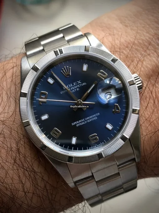Pleasing Replica Rolex Oyster Perpetual Date 15210 Caliber 3135 Automatic Movement 34mm Steel Case Mens/unisex Watch - Image 12