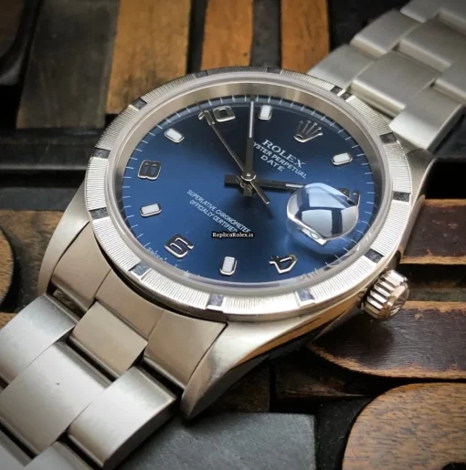 Pleasing Replica Rolex Oyster Perpetual Date 15210 Caliber 3135 Automatic Movement 34mm Steel Case Mens/unisex Watch - Image 5