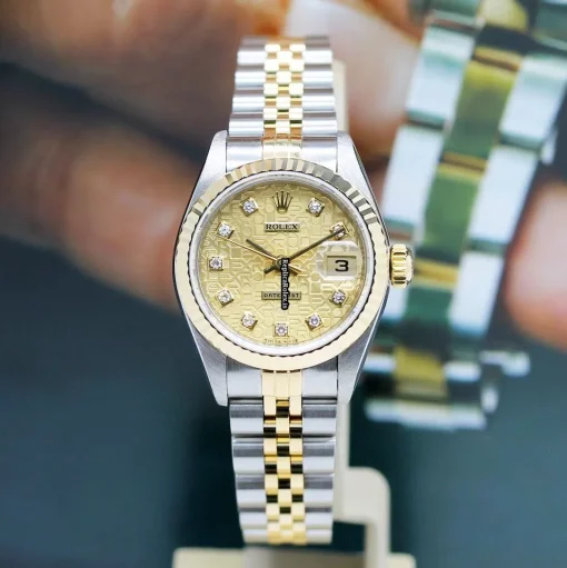 Reliable Copy Rolex Lady-datejust 79173 Caliber 2235 Automatic Movement 26x42mm Gold/steel Case Womens Watch - Image 3