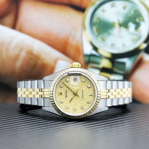 Reliable Copy Rolex Lady-datejust 79173 Caliber 2235 Automatic Movement 26x42mm Gold/steel Case Womens Watch - Image 4