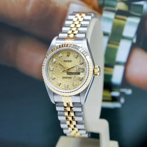 Reliable Copy Rolex Lady-datejust 79173 Caliber 2235 Automatic Movement 26x42mm Gold/steel Case Womens Watch - Image 9