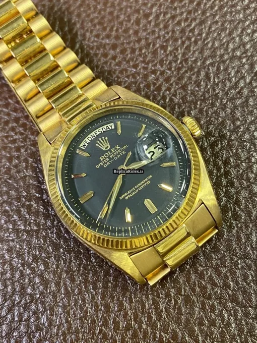 Wonderful Fake Rolex Day-date 36 1803 Automatic Movement Yellow Gold Case Mens/unisex Watch - Image 2