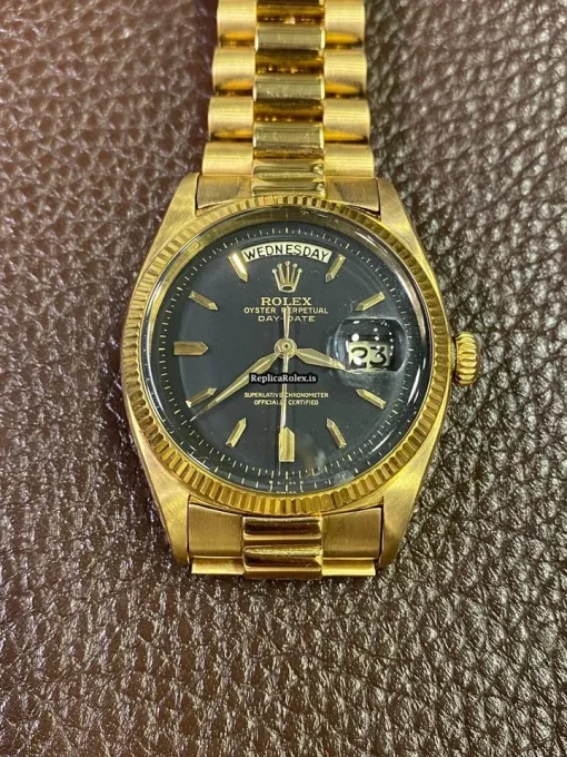 Wonderful Fake Rolex Day-date 36 1803 Automatic Movement Yellow Gold Case Mens/unisex Watch - Image 3