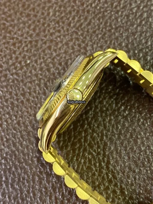 Wonderful Fake Rolex Day-date 36 1803 Automatic Movement Yellow Gold Case Mens/unisex Watch - Image 4