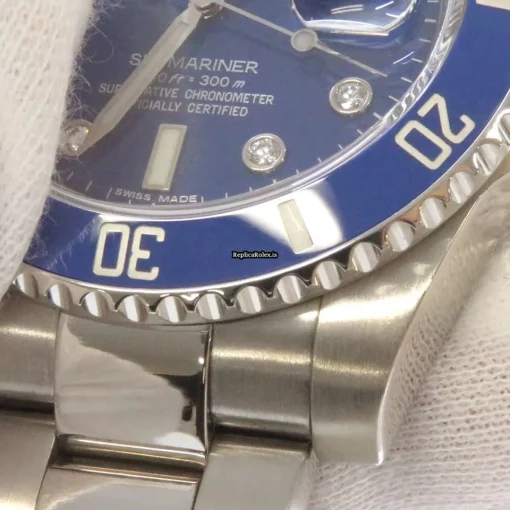 Affordable Replica Rolex Submariner Date 116619glb Caliber 3135 Automatic Movement 40mm White Gold Case Mens/unisex Watch - Image 4