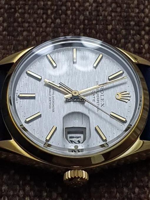 Attractive Replica Rolex Oyster Perpetual Date 1550 Caliber 1570 Automatic Movement Gold/steel Case Mens/unisex Watch - Image 2