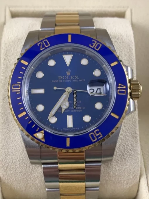 Superior Replica Rolex Submariner Date 116613lb Caliber 3135 Automatic Movement 40mm Yellow Gold Case Mens/unisex Watch - Image 2