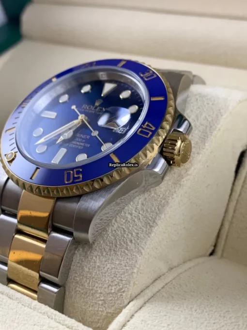 Superior Replica Rolex Submariner Date 116613lb Caliber 3135 Automatic Movement 40mm Yellow Gold Case Mens/unisex Watch - Image 3