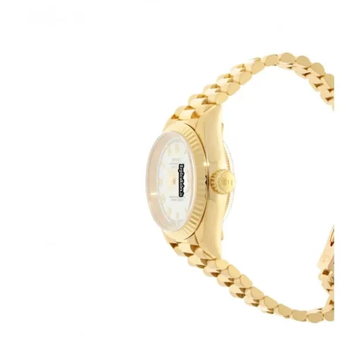 Stylish Fake Rolex Lady-datejust 69178 Automatic Movement 26mm Yellow Gold Case Womens Watch - Image 4