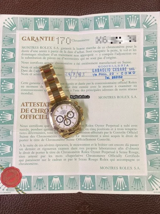 Terrific Copies Rolex Daytona 16528 Automatic Movement 40mm Yellow Gold Case Mens/unisex Watch - Image 6