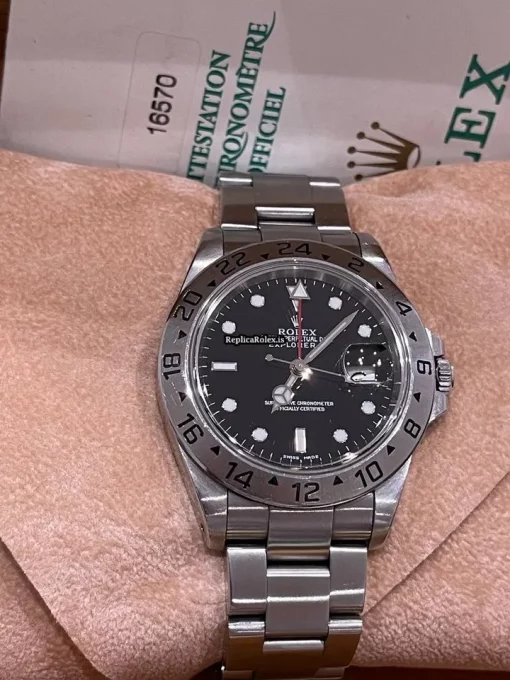 Cool Fakes Rolex Explorer II 16570 Caliber 3185 Automatic Movement 40mm Steel Case Mens/unisex Watch