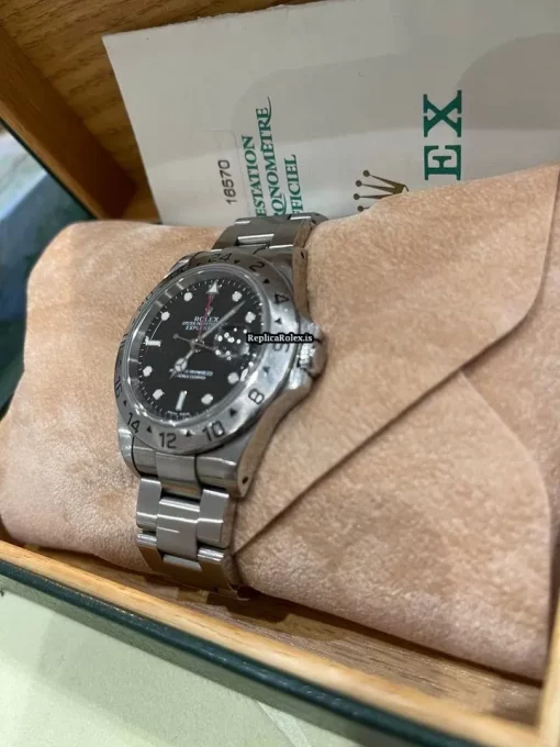 Cool Fakes Rolex Explorer II 16570 Caliber 3185 Automatic Movement 40mm Steel Case Mens/unisex Watch - Image 2