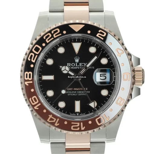 Neat Fake Rolex Gmt-master II 126711chnr Caliber 3285 Automatic Movement 40mm Gold/steel Case Watch