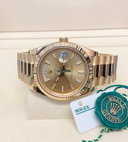 Good Replica Rolex Day-date 40 228238 Caliber 3255 Automatic Movement 40mm Yellow Gold Case Mens/unisex Watch - Image 4