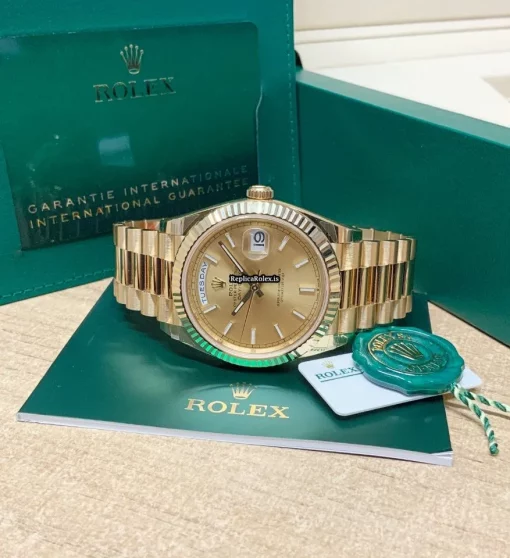Good Replica Rolex Day-date 40 228238 Caliber 3255 Automatic Movement 40mm Yellow Gold Case Mens/unisex Watch - Image 6