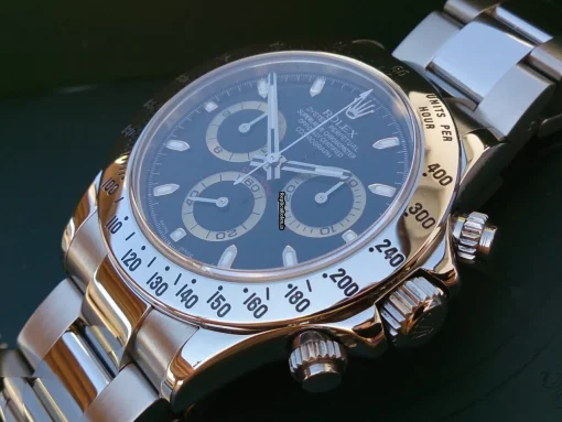 Swiss Fake Rolex Daytona 116520 Automatic Movement Steel Case Watch - Image 2