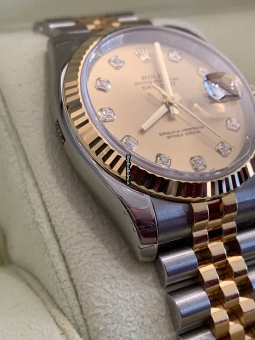 Lovely Replica Rolex Datejust 116233 Caliber 3135 Automatic Movement 36mm Gold/steel Case Mens/unisex Watch - Image 4