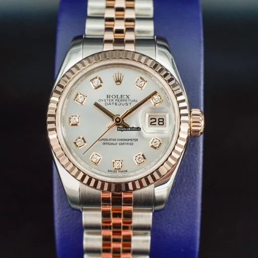 Excellent Replicas Rolex Lady-datejust 179171 Caliber 2235 Automatic Movement 26mm Gold/steel Case Womens Watch - Image 13