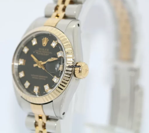 Wonderful Replica Rolex Lady-datejust 6917 Automatic Movement 26mm Gold/steel Case Womens Watch - Image 2