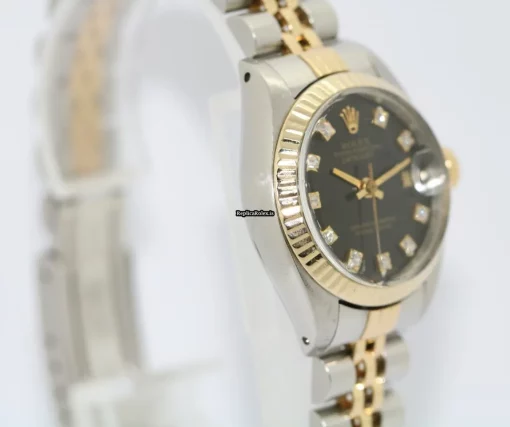 Wonderful Replica Rolex Lady-datejust 6917 Automatic Movement 26mm Gold/steel Case Womens Watch - Image 3