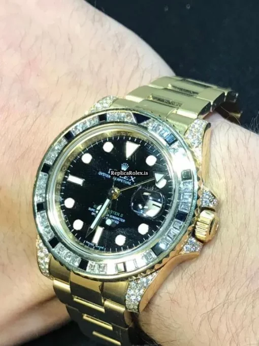 Quality Copies Rolex Gmt-master II 116758 Automatic Movement 40mm Yellow Gold Case Mens/unisex Watch - Image 14