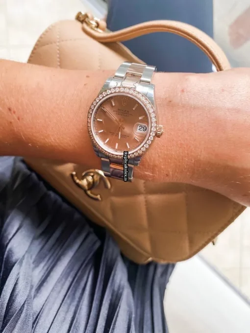 Excellent Replica Rolex Lady-datejust 278381rbr Caliber 2236 Automatic Movement 31mm Gold/steel Case Womens Watch - Image 7