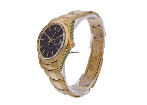 Fabulous Knockoff Rolex Oyster Perpetual Date 1500 Automatic Movement 36mm Yellow Gold Case Mens/unisex Watch - Image 2