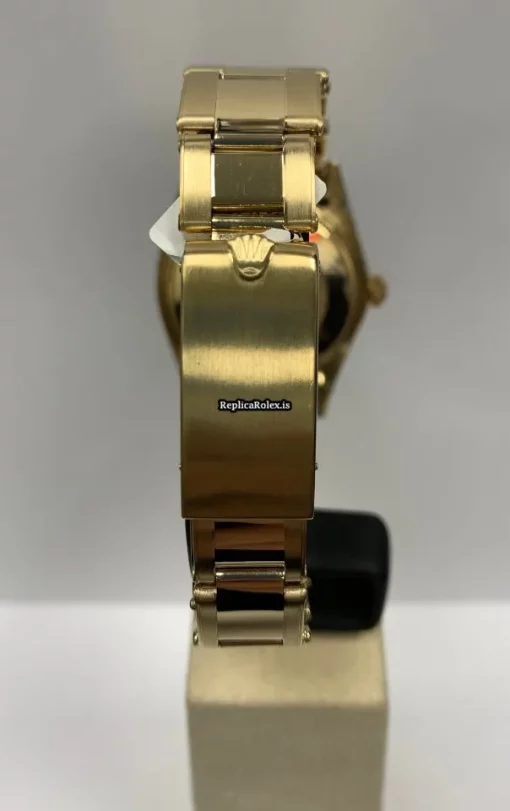 Fabulous Knockoff Rolex Oyster Perpetual Date 1500 Automatic Movement 36mm Yellow Gold Case Mens/unisex Watch - Image 6