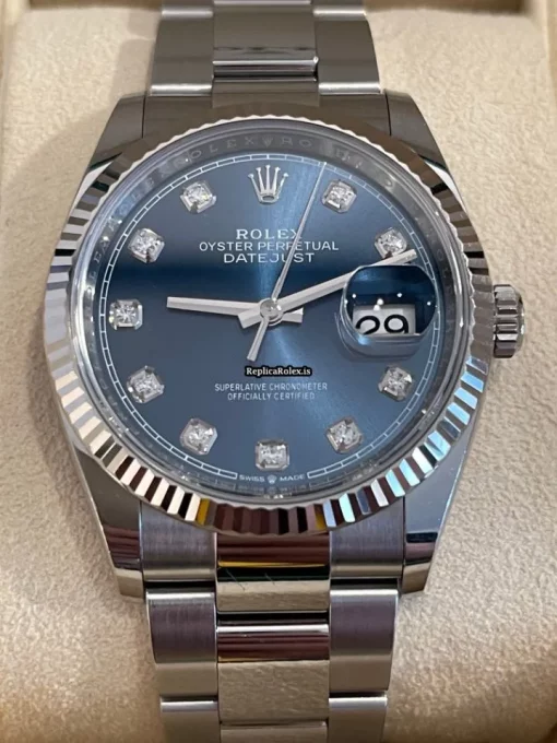 Well Made Fake Rolex Datejust 126234 Caliber 3235 Automatic Movement 36mm Gold/steel Case Mens/unisex Watch - Image 2