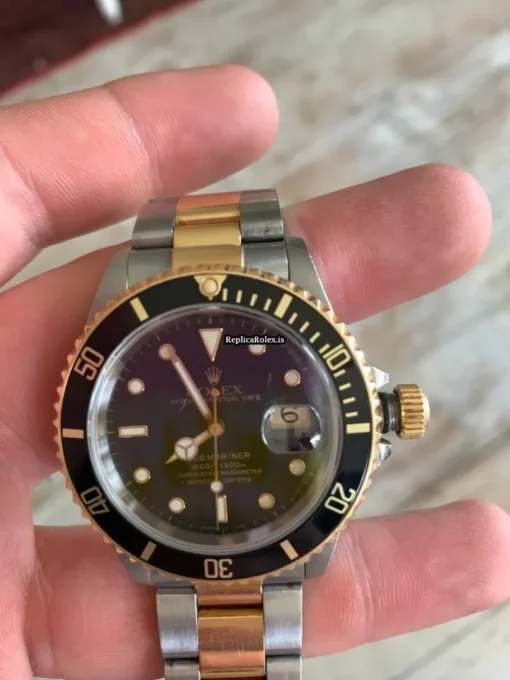 Fine Copy Rolex Submariner Date 16613 Caliber 3135 Automatic Movement 40mm Gold/steel Case Mens/unisex Watch - Image 6
