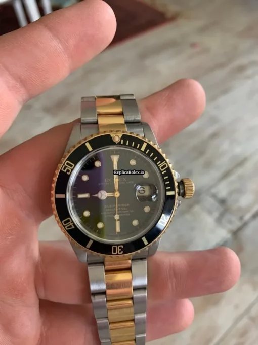 Fine Copy Rolex Submariner Date 16613 Caliber 3135 Automatic Movement 40mm Gold/steel Case Mens/unisex Watch - Image 7
