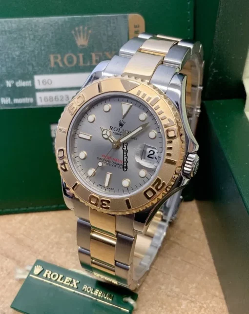 Amazing Replica Rolex Yacht-master 168623 Caliber 2235 Automatic Movement 35mm Gold/steel Case Mens/unisex Watch