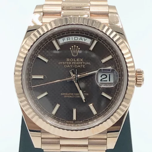 Lovely Replica Rolex Day-date 40 228235 Caliber 3255 Automatic Movement 40mm Rose Gold Case Mens/unisex Watch