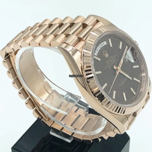Lovely Replica Rolex Day-date 40 228235 Caliber 3255 Automatic Movement 40mm Rose Gold Case Mens/unisex Watch - Image 3