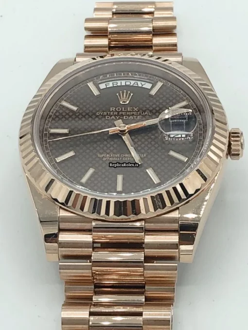 Lovely Replica Rolex Day-date 40 228235 Caliber 3255 Automatic Movement 40mm Rose Gold Case Mens/unisex Watch - Image 8