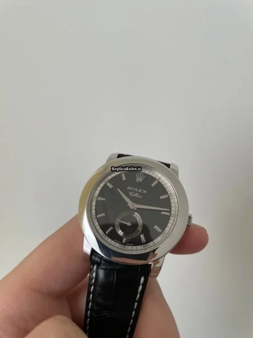 Great Replica Rolex Cellini 5241 Manual Winding Movement 38mm Platinum Case Mens/unisex Watch - Image 3