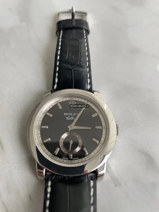 Great Replica Rolex Cellini 5241 Manual Winding Movement 38mm Platinum Case Mens/unisex Watch - Image 9