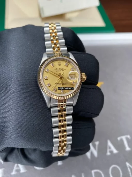 Nice Replica Rolex Lady-datejust 69173 Caliber 2135 Automatic Movement 26mm Steel Case Womens Watch