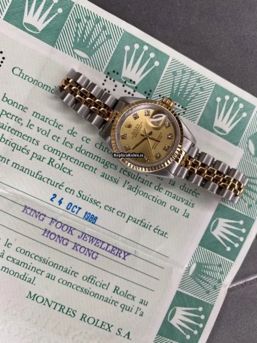 Nice Replica Rolex Lady-datejust 69173 Caliber 2135 Automatic Movement 26mm Steel Case Womens Watch - Image 12