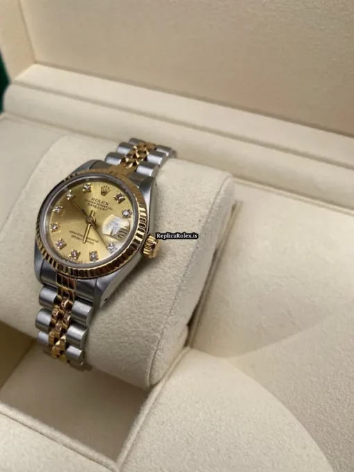 Nice Replica Rolex Lady-datejust 69173 Caliber 2135 Automatic Movement 26mm Steel Case Womens Watch - Image 13