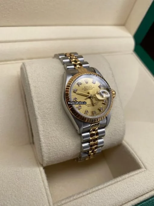 Nice Replica Rolex Lady-datejust 69173 Caliber 2135 Automatic Movement 26mm Steel Case Womens Watch - Image 15