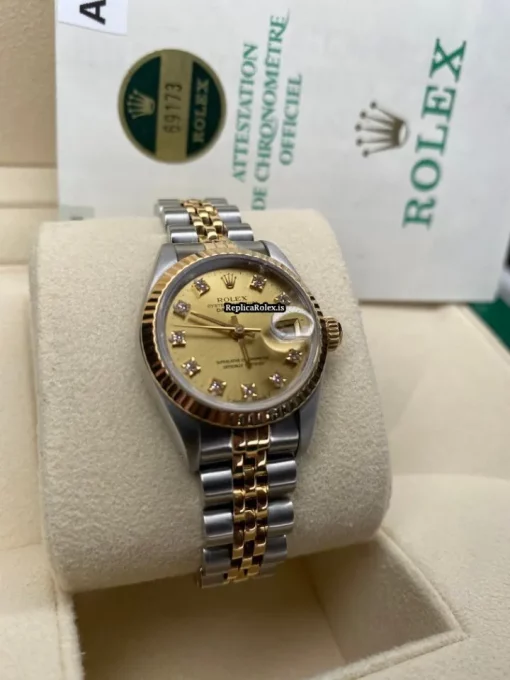 Nice Replica Rolex Lady-datejust 69173 Caliber 2135 Automatic Movement 26mm Steel Case Womens Watch - Image 3