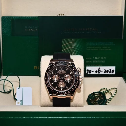 Epic Fake Rolex Daytona 116515ln Caliber 4130 Automatic Movement 40mm Rose Gold Case Mens/unisex Watch - Image 6
