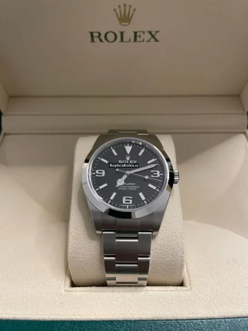 Luxury Replica Rolex Explorer 214270 Caliber 3132 Automatic Movement 39mm Steel Case Mens/unisex Watch - Image 2