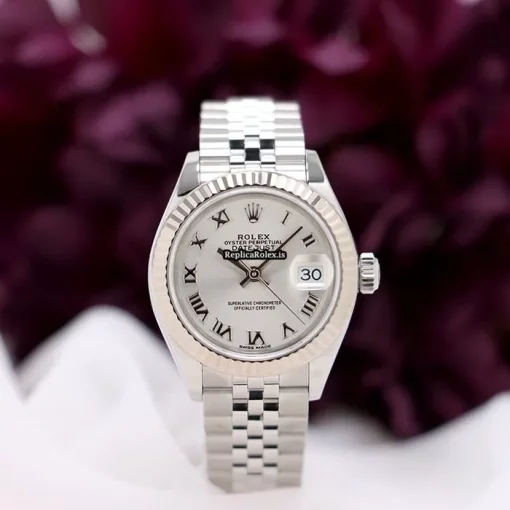 Stylish Replica Rolex Lady-datejust 28 Caliber 2236 Automatic Movement 28mm Gold/steel Case Watch - Image 3